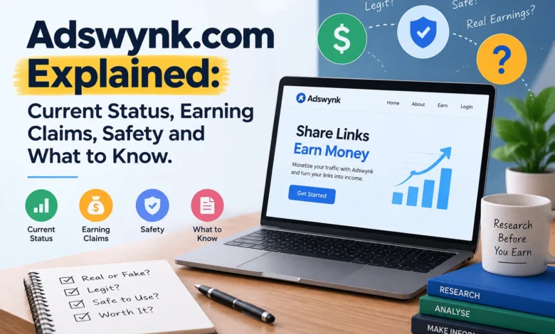 Adswynk.com Explained Current Status, Earning Claims, Safety and What to Know.