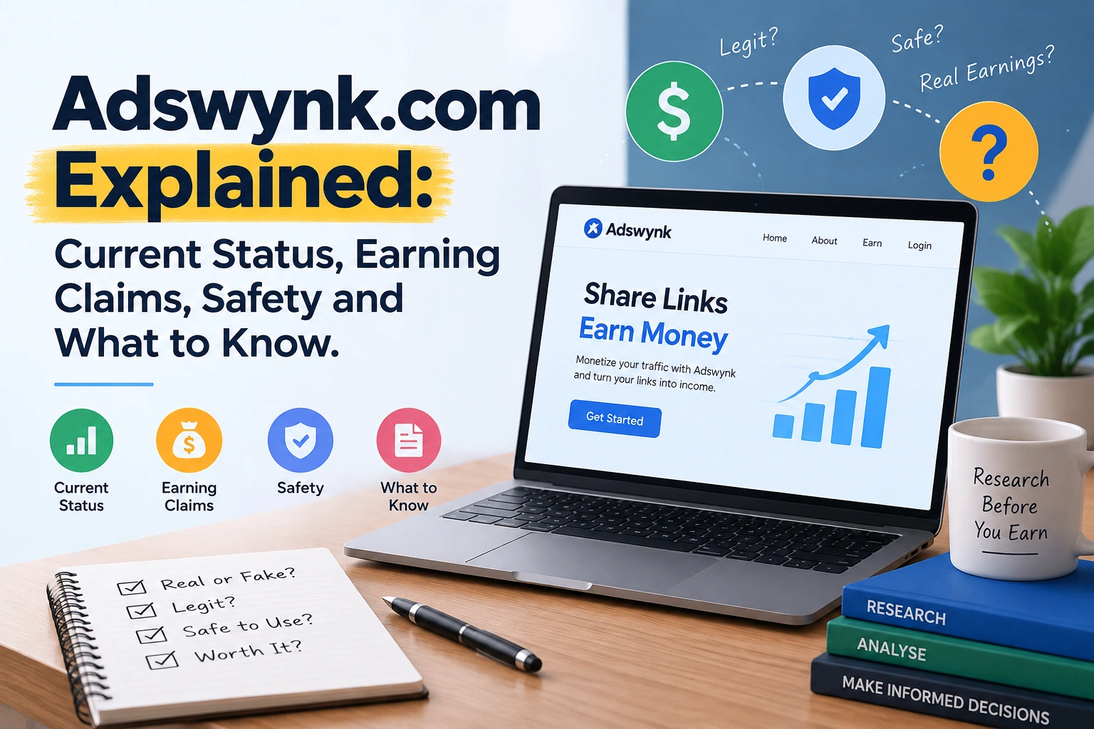 Adswynk.com Explained Current Status, Earning Claims, Safety and What to Know.