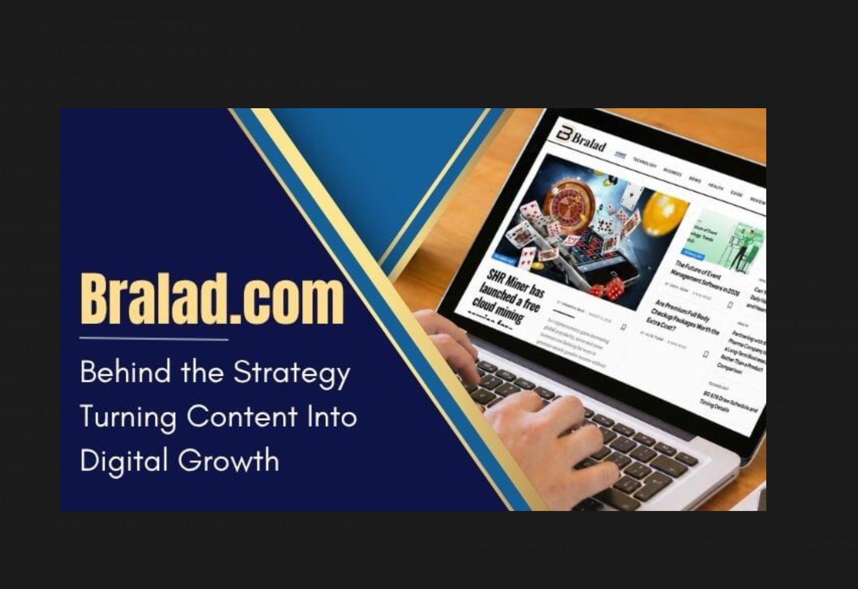 Bralad.com homepage review and website interface overview