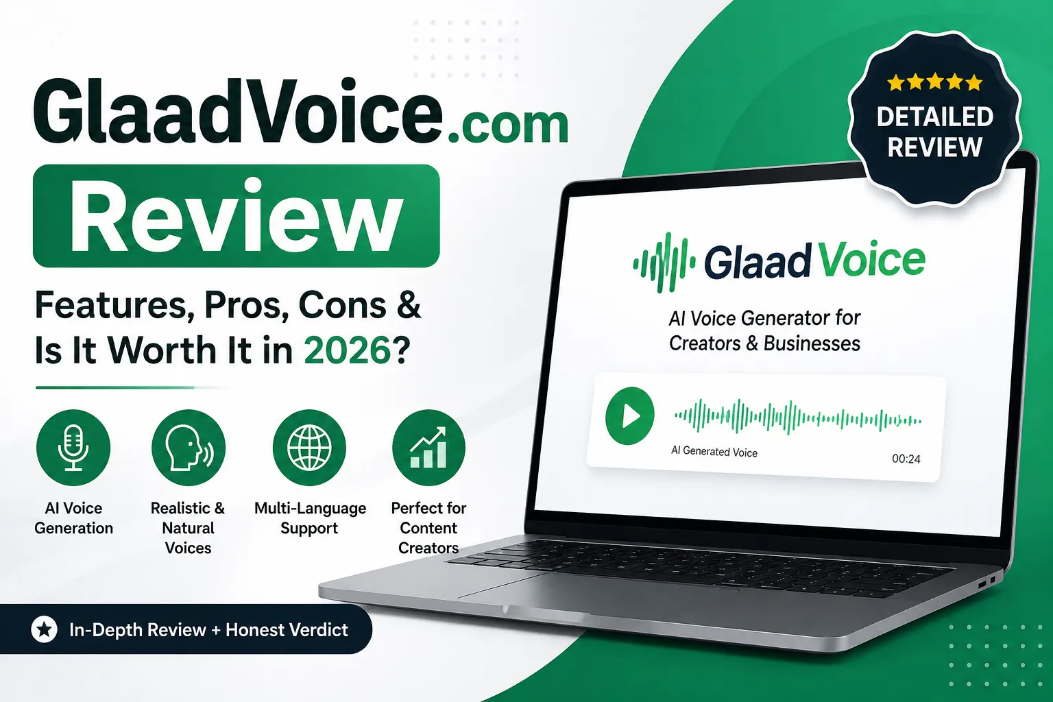 GlaadVoice.com homepage displayed on desktop browser
