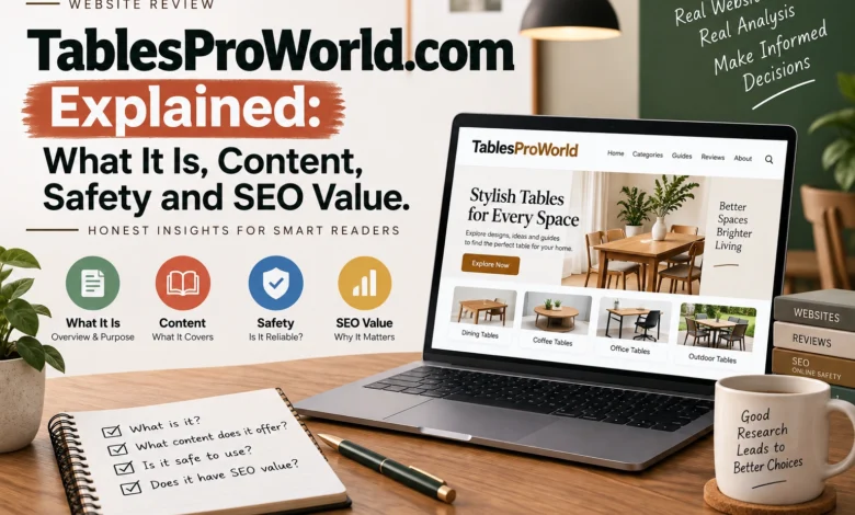 TablesProWorld.com Explained What It Is, Content, Safety and SEO Value.