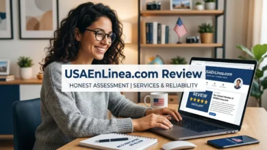 USAEnLinea.com homepage displayed on desktop screen