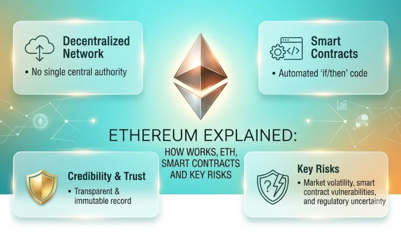 Ethereum supports ETH transfers, smart contracts, decentralised finance applications, digital asset marketplaces, blockchain games and staking.