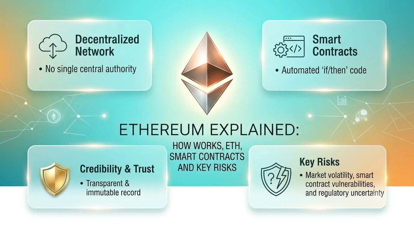 Ethereum supports ETH transfers, smart contracts, decentralised finance applications, digital asset marketplaces, blockchain games and staking.